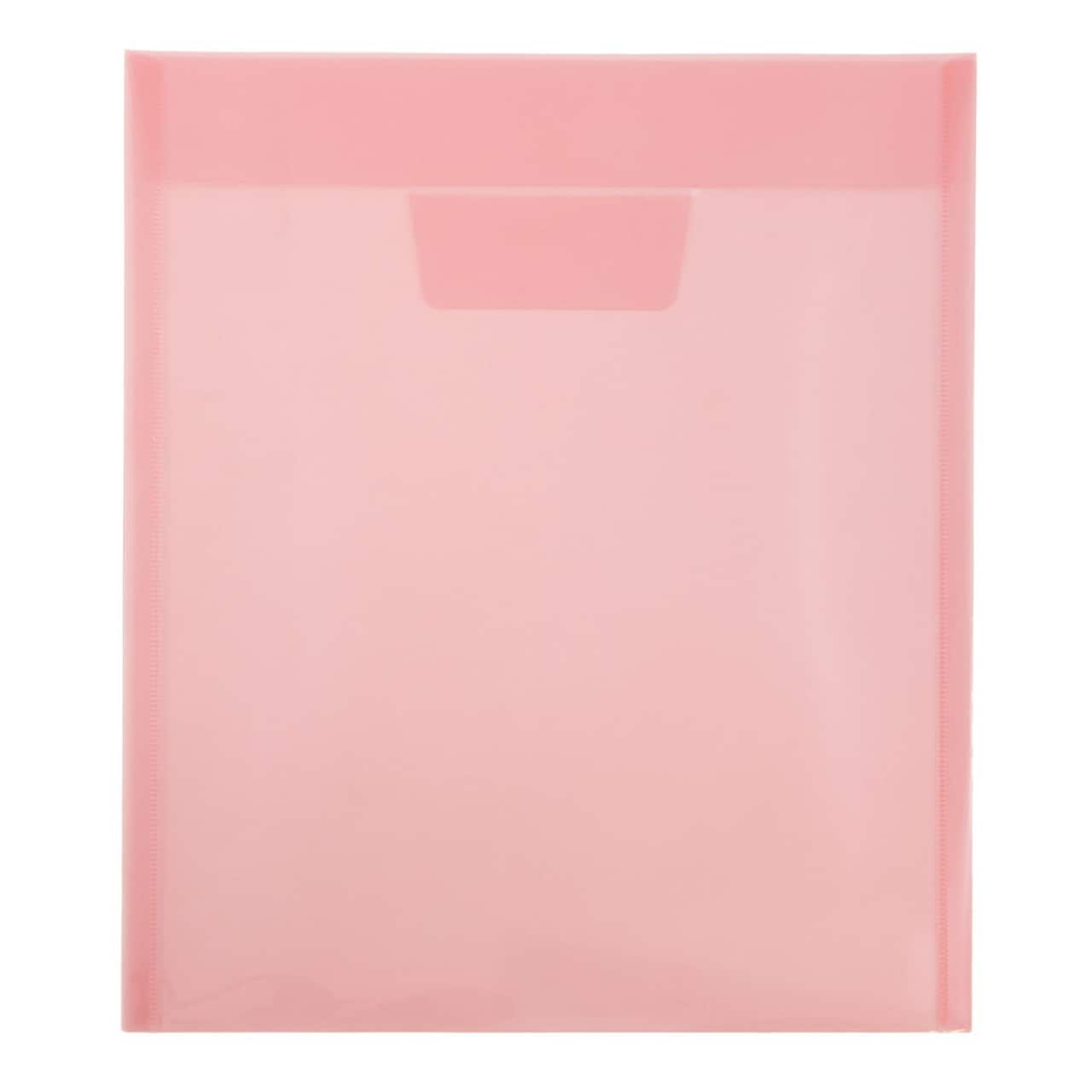 JAM PAPER Plastic Tuck Flap Letter Open End Envelopes, 12ct.